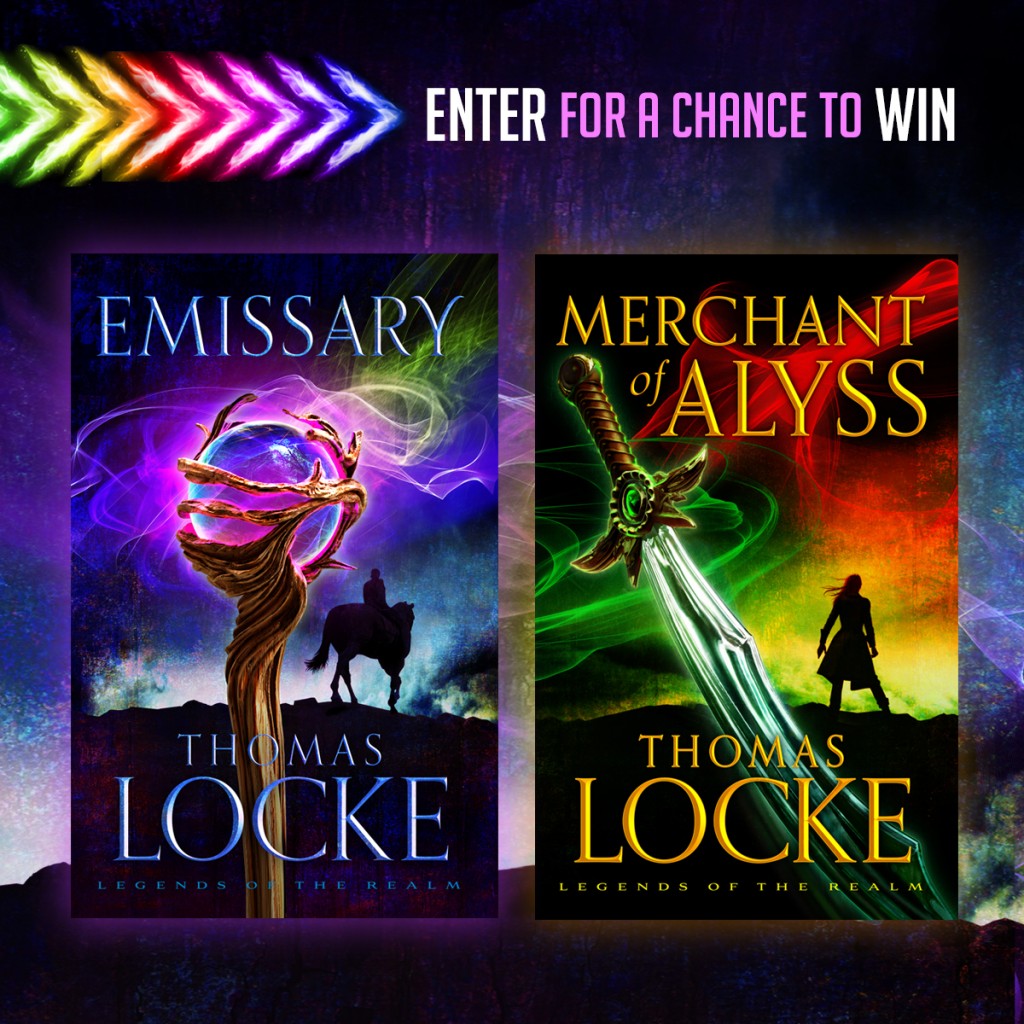 Enter for a chance to win Emissary and Merchant of Alyss by Thomas Locke